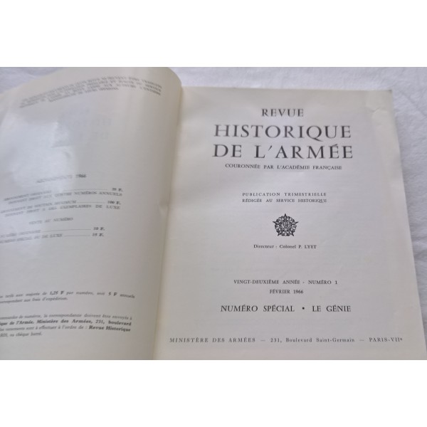 Revue Historique du Génie