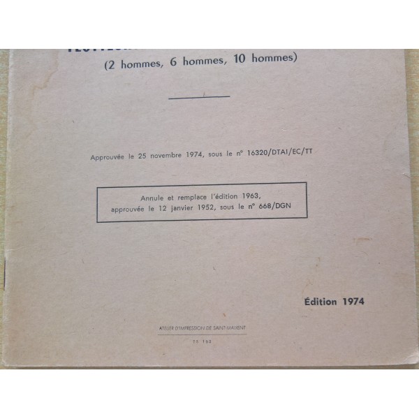 TTA 752 Flotteurs pneumatiques Français