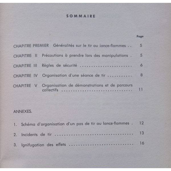 TTA 706 Tir au lance-flammes