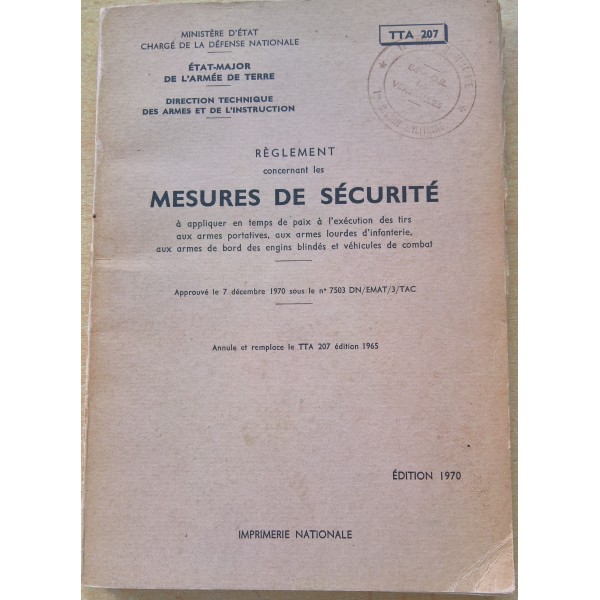 TTA 207 Mesures de sécurité...