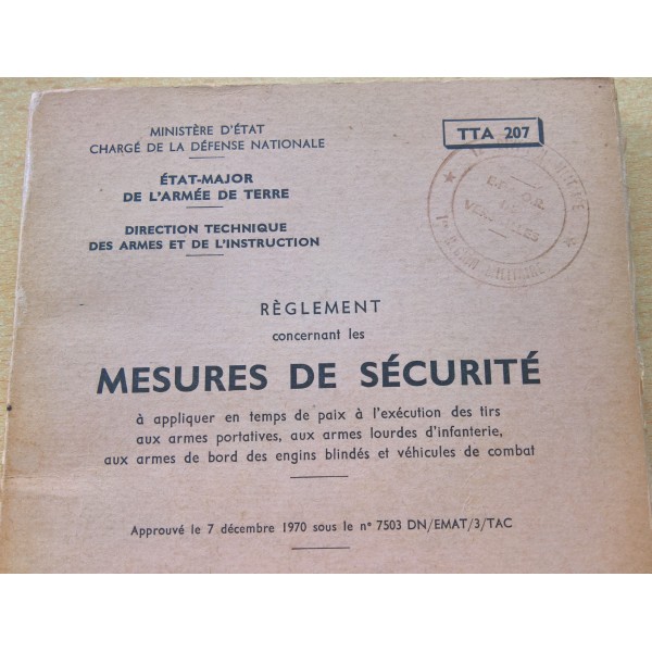 TTA 207 Mesures de sécurité...