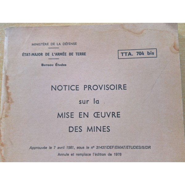 TTA 704 bis Mise en œuvre...
