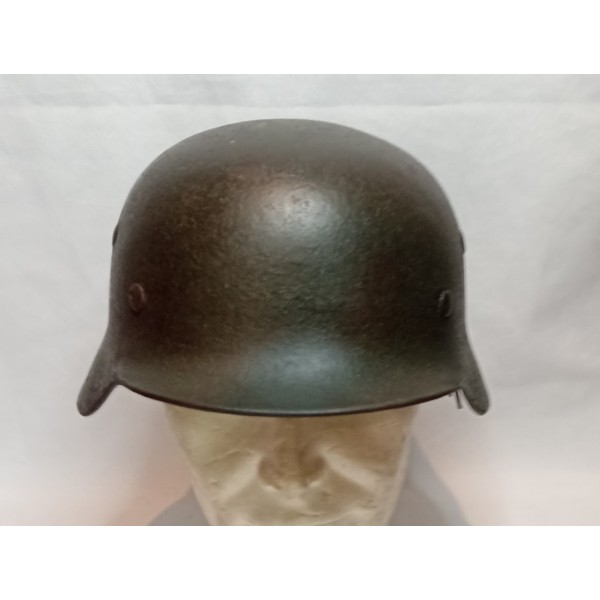 Casque Allemand model 35 peinture granitée béton 1940 WW2