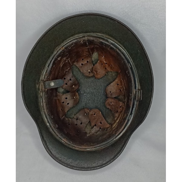 Casque Allemand model 35 peinture granitée béton 1940 WW2