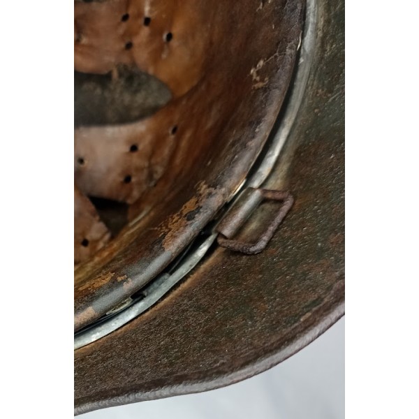 Casque Allemand model 35 peinture granitée béton 1940 WW2