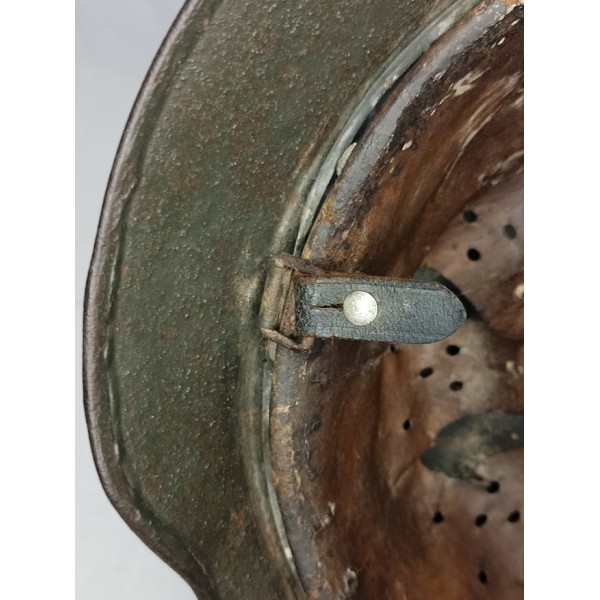 Casque Allemand model 35 peinture granitée béton 1940 WW2