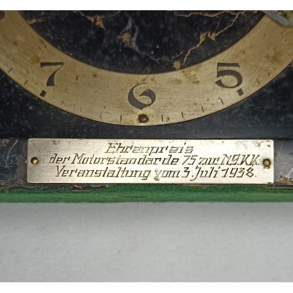 RARE montre trophée Allemand course moto NSKK 1938