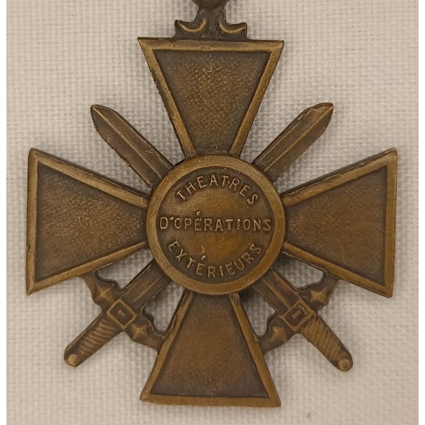 Médaille croix de guerre TOE citations 39/45 WW2