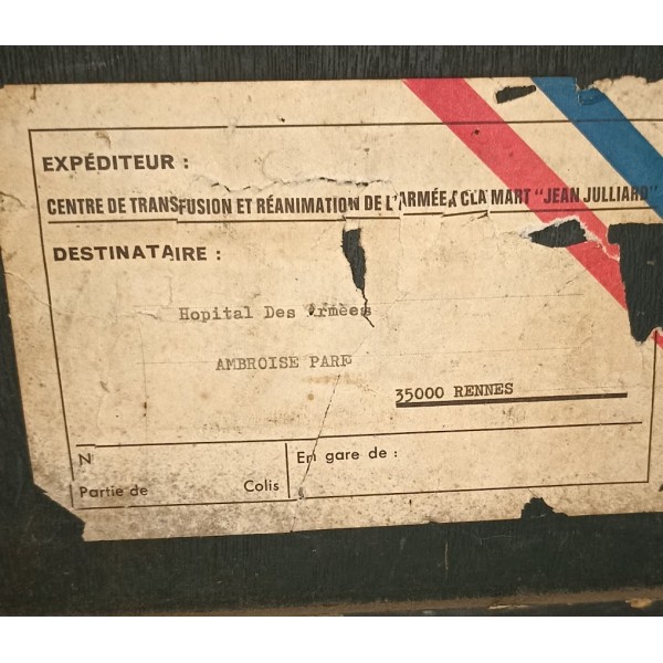 Caisse bois Service Vétérinaire des Armées 39/45 WW2