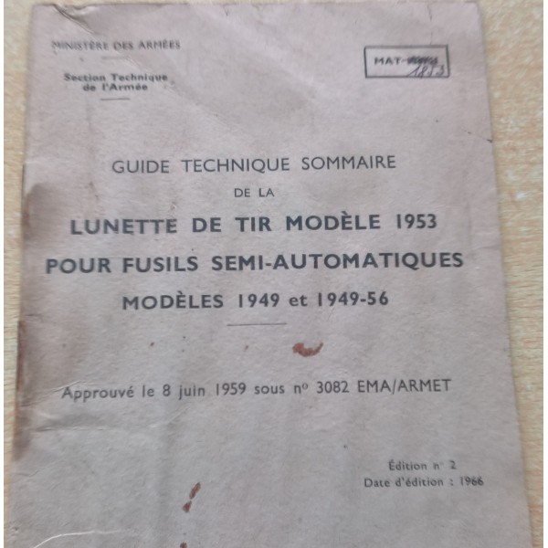 MAT 1853 guide lunette de...