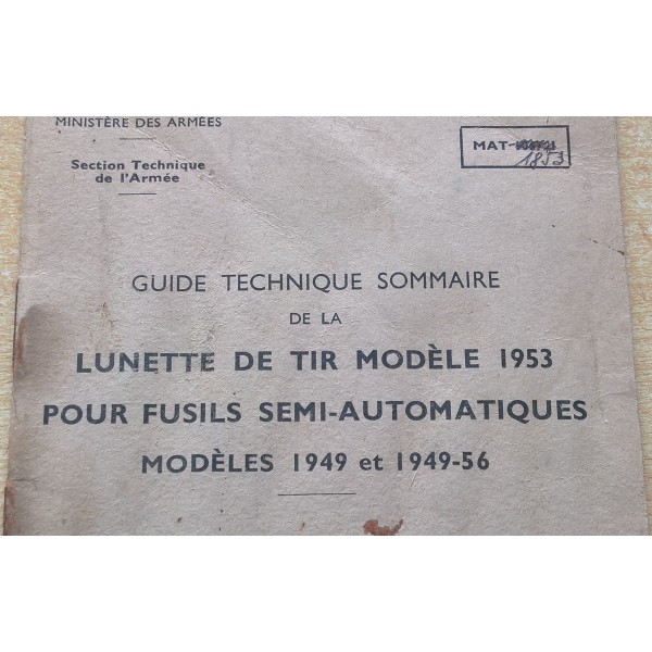 MAT 1853 guide lunette de...