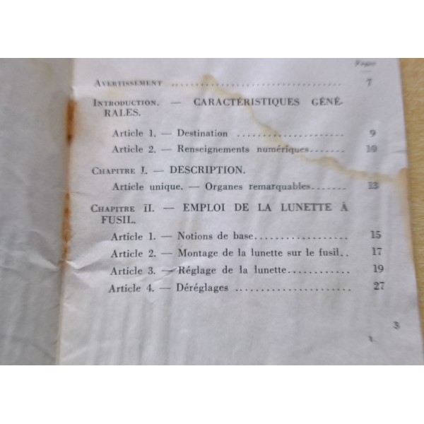 MAT 1853 guide lunette de tir modèle 1953