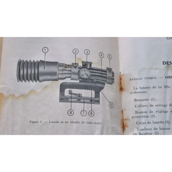 MAT 1853 guide lunette de tir modèle 1953