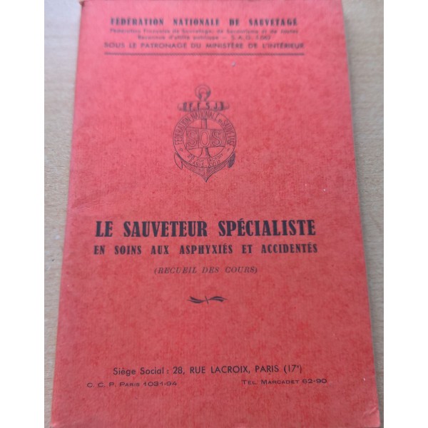 Livret "Le sauveteur...
