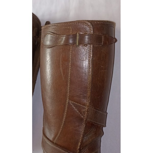 Guêtres cuir marron Officier Français WW1 WW2