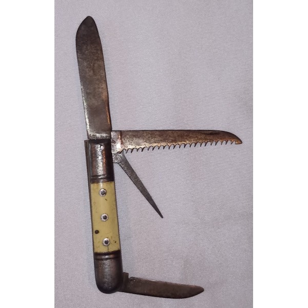 Ancien couteau de poche multifonction vintage