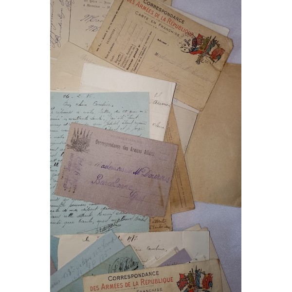 Lettres correspondance Poilu soldat en 14/18 WW1