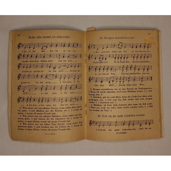 Livret de chants soldat Allemand guerre 39/45 tome 1