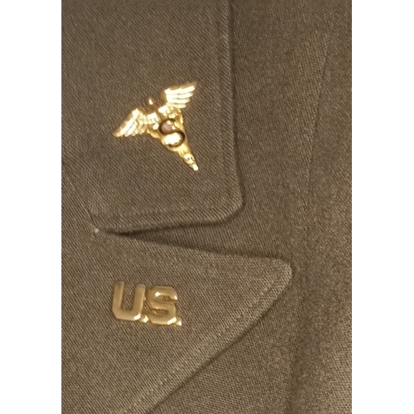 Veste et Calot Officier WAAC service Sanitaire Médical Département 1944 WW2