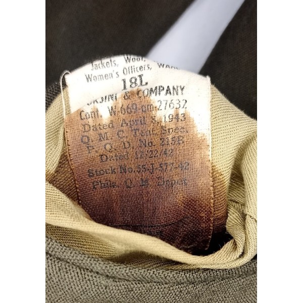 Veste laine Officier US WAAC 1943 WW2