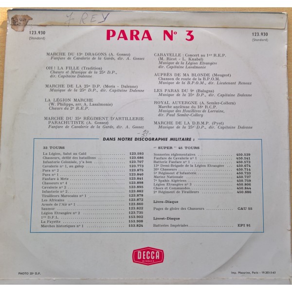 Vinyle PARA n°3