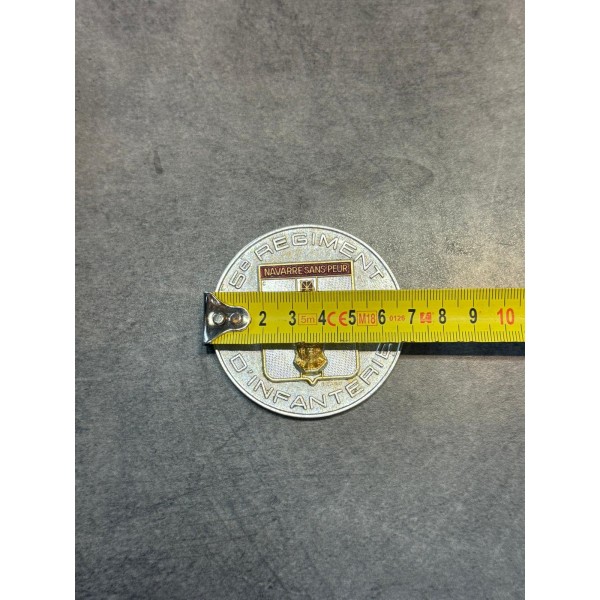Médaille de table 5e régiment d’infanterie  armée de terre française  “navarre sans peur”