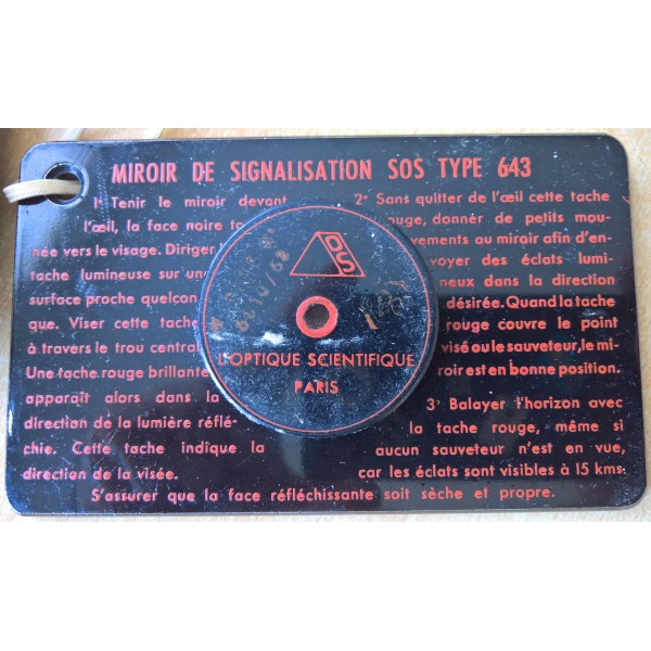 Miroir militaire de signalisation SOS
