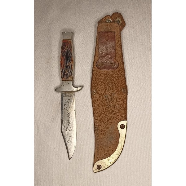 Ancien couteau de chasse MORA souvenir de SUISSE