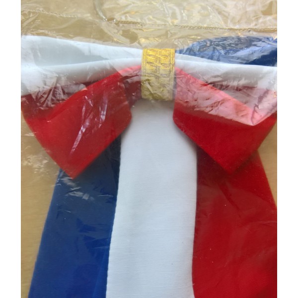 2 cravates de hampe pour drapeau Français