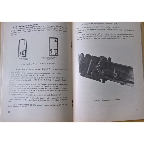 MAT 1028 guide technique Mitrailleuse Américaine Browning calibre 50