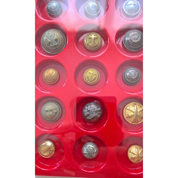 Cadre collection boutons militaires Français