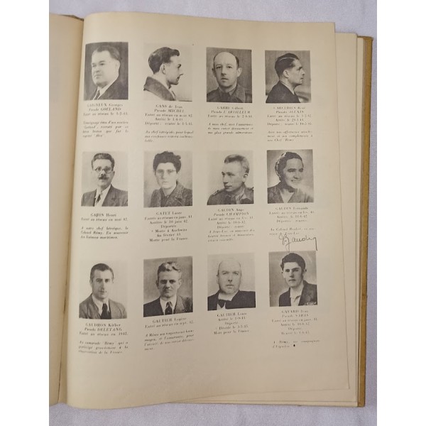 Rare livre du réseau de de résistance CASTILLE FFi 39/45 WW2