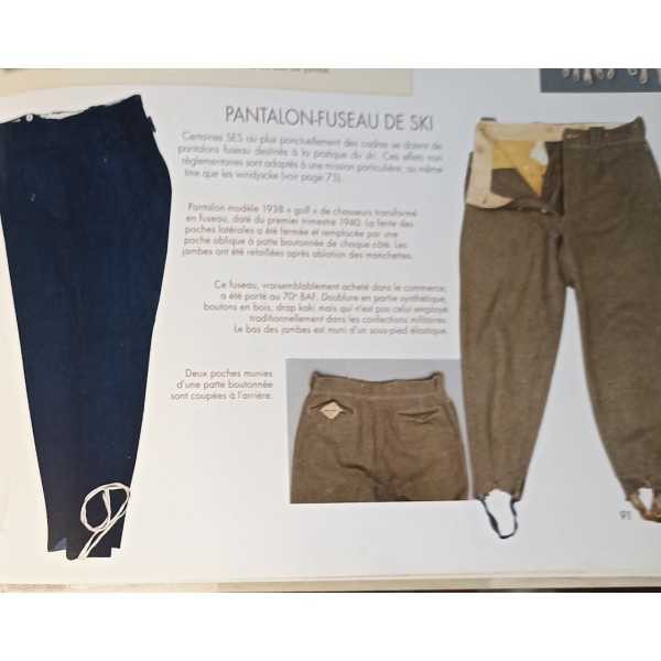Fuseau pantalon de ski Officier Chasseur Alpin FRANCE 40 WW2