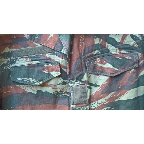 Veste treillis camo léopard, lézard 1978 Afrique Kolwezi