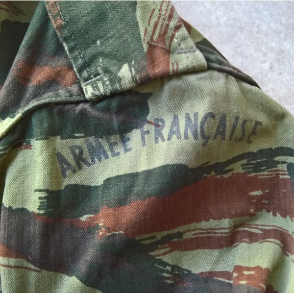 Veste treillis camo léopard, lézard 1978 Afrique Kolwezi