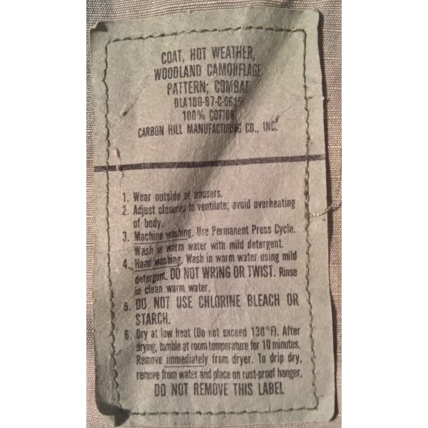 Veste treillis US Woodland