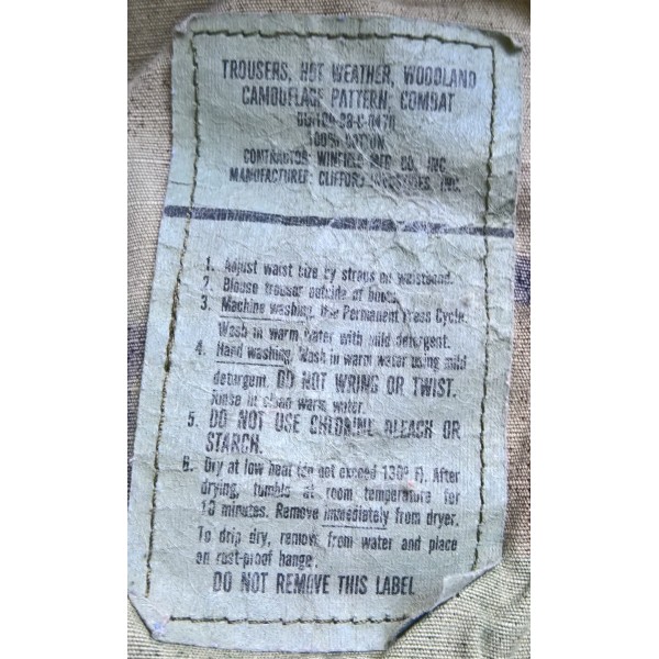 Pantalon treillis US Woodland