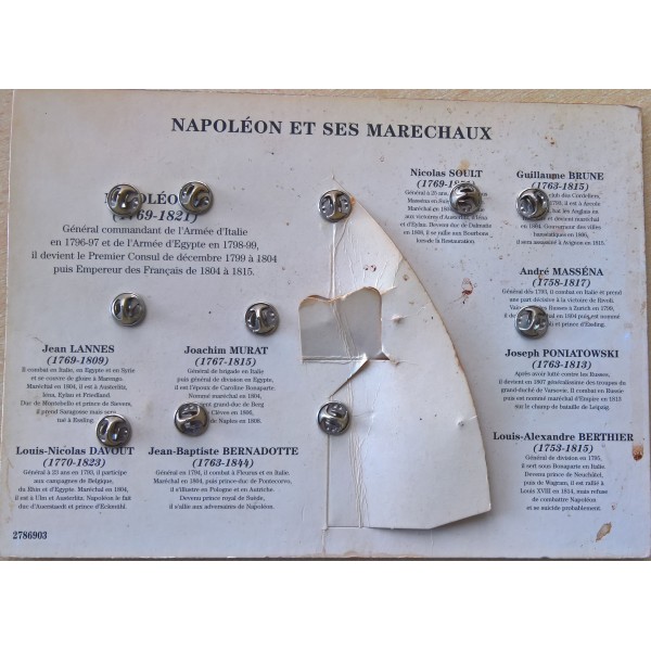 Planche pin's de collection Napoléon
