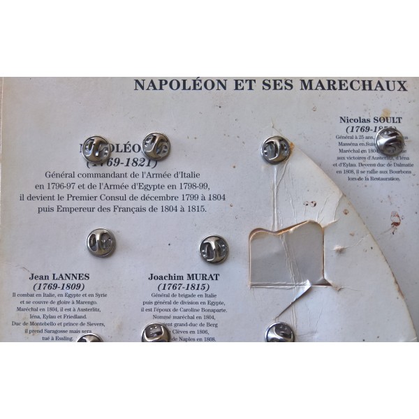 Planche pin's de collection Napoléon