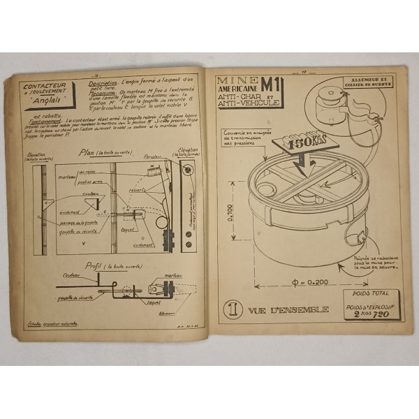 Manuel technique du GENIE Armée Française mines et pièges WW2