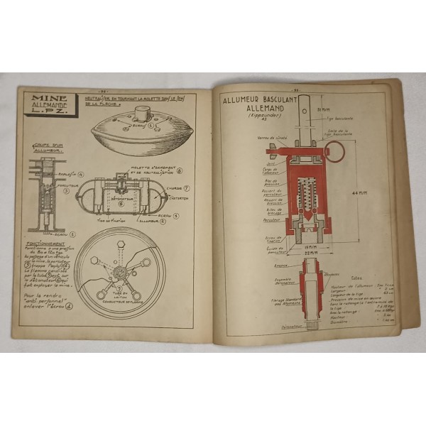 Manuel technique du GENIE Armée Française mines et pièges WW2