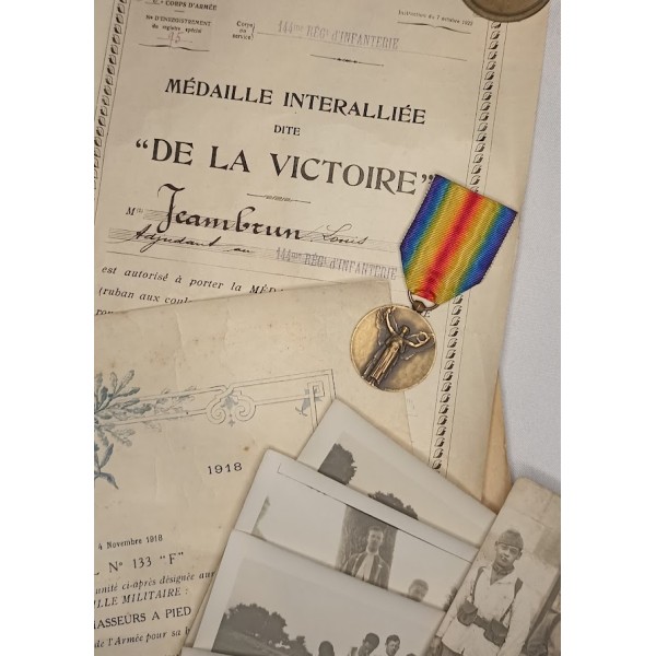 Souvenir Poilu du 144ème Régiment d'Infanterie guerre 14/18 campagne Maroc