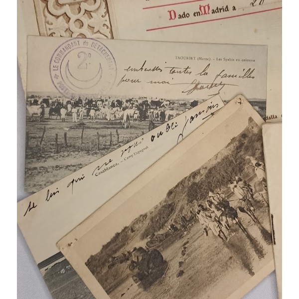 Souvenir Poilu du 144ème Régiment d'Infanterie guerre 14/18 campagne Maroc