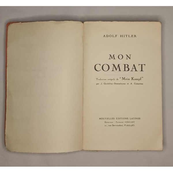 Livre Mein Kampf A.HITLER...