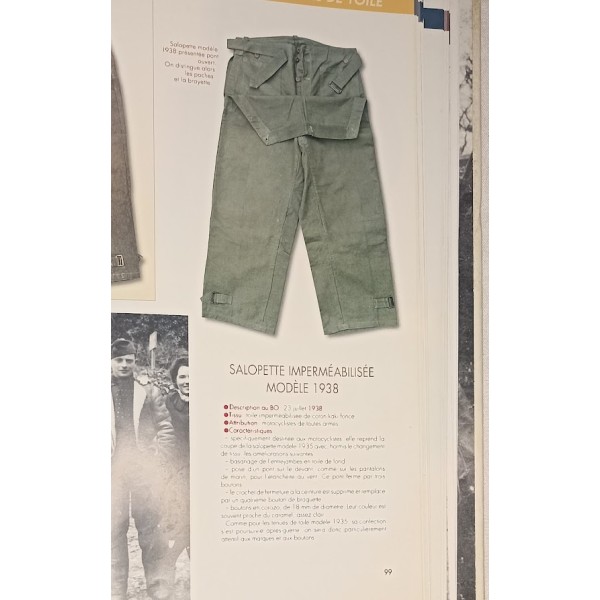 Salopette imperméabilisée motocycliste modèle 1938