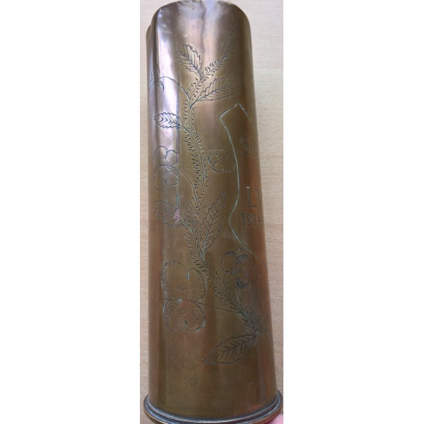 Douille gravée WW1