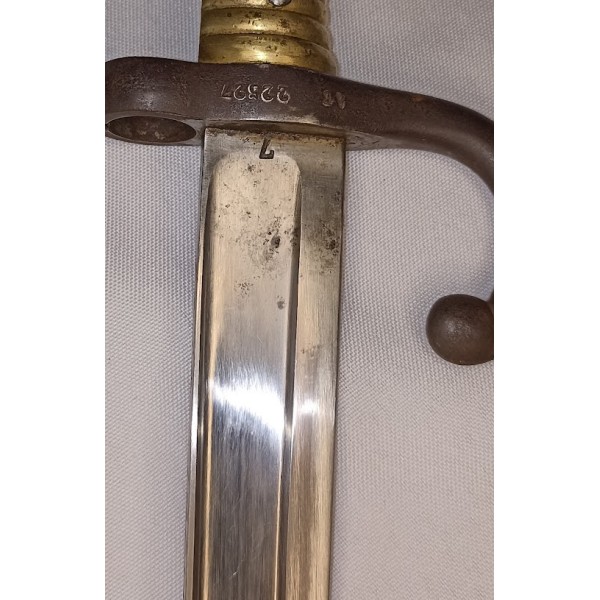 Sabre baïonnette Chassepot model 1868 monomatricule