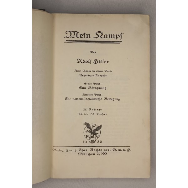 Lire original Mon Combat par A.H. 1932 WW2