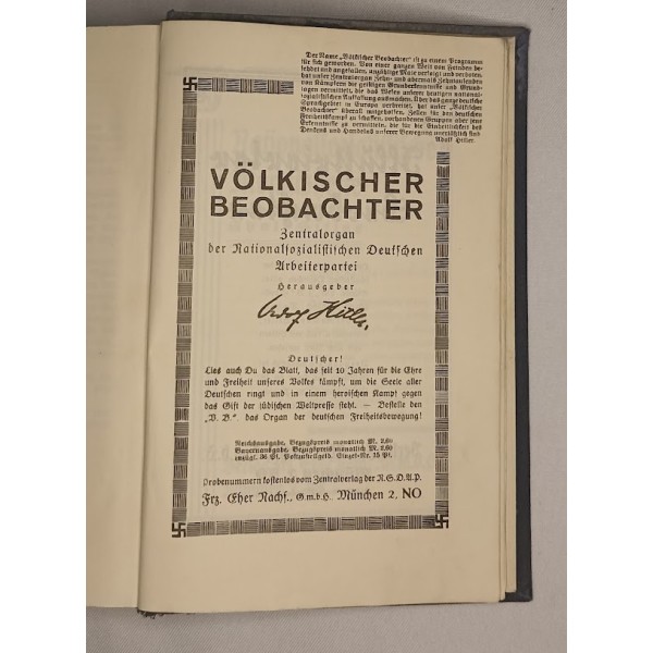 Lire original Mon Combat par A.H. 1932 WW2