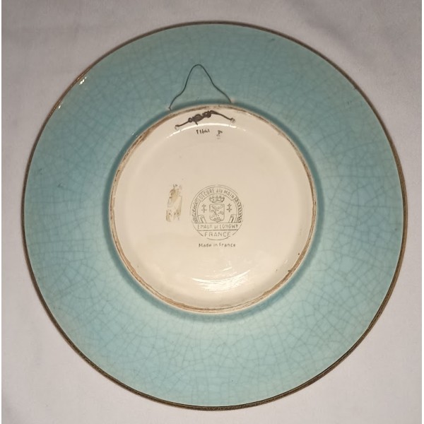 Plat émaux de LONGWY souvenir Libération COLMAR 44/45